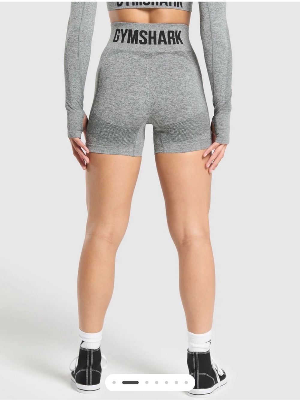 BNWOT Gymshark Women’s Flex Cycling Shorts Light Grey Size S